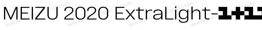 MEIZU 2020 ExtraLight字体转换